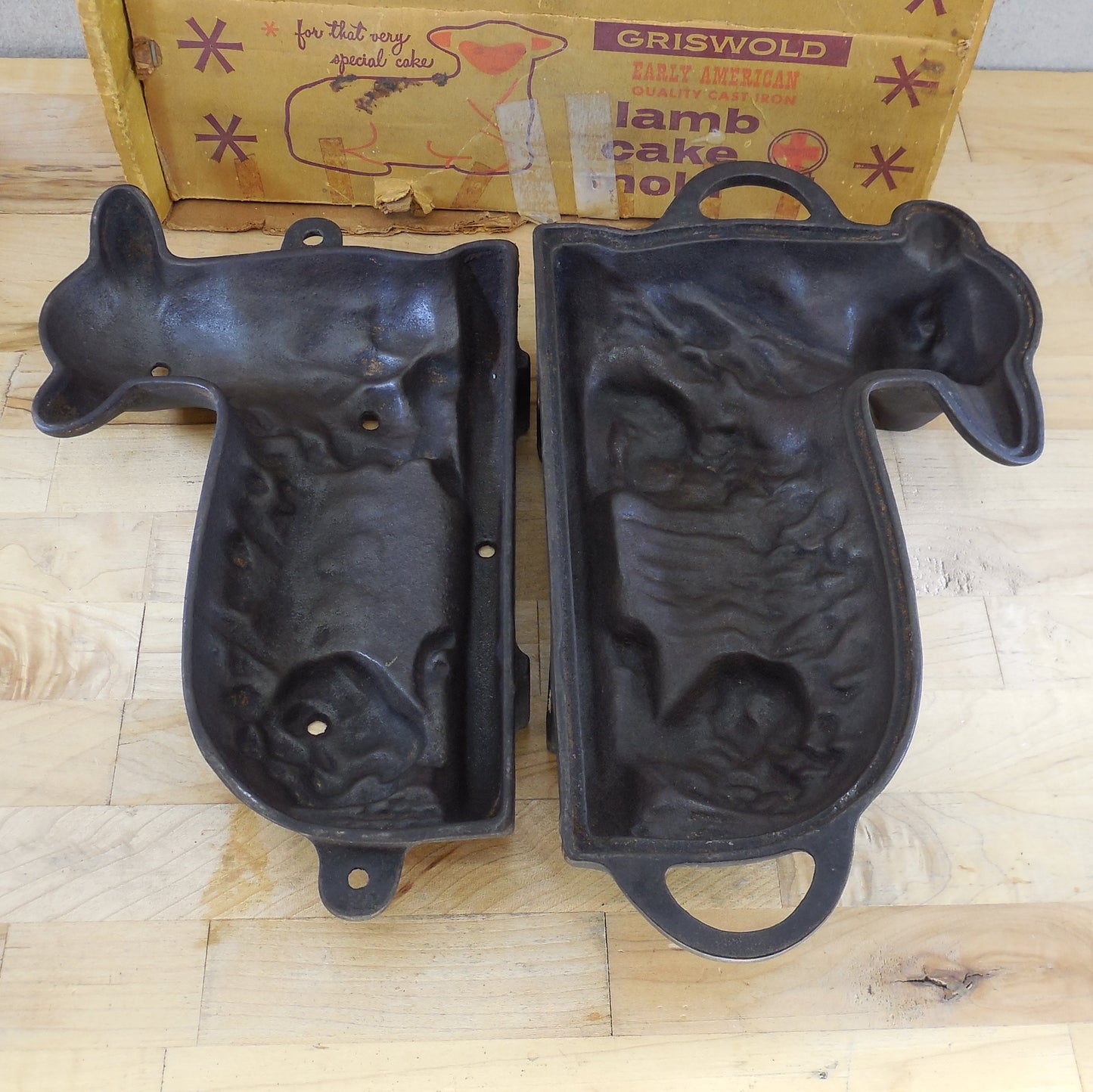 Griswold Cast Iron Lamb Cake Mold 866 With Box unrestored