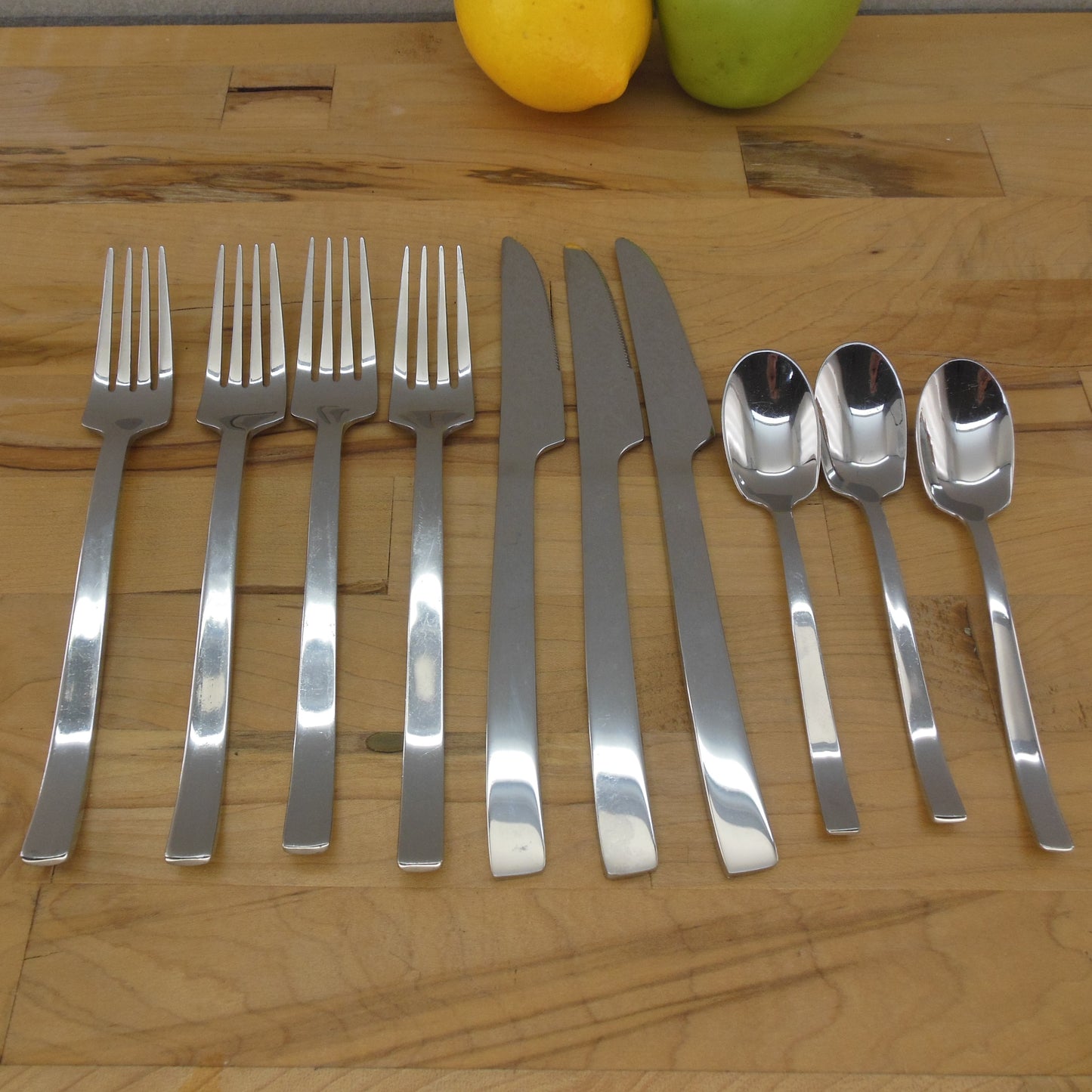 IKEA Lard Stainless Flatware 9 Pcs. Dinner Fork Teaspoon Knife