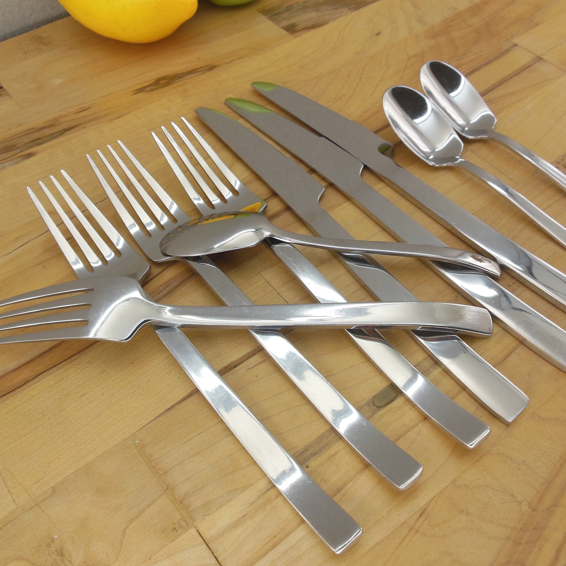 IKEA Lard Stainless Flatware 9 Pcs. Dinner Fork Teaspoon Knife Used
