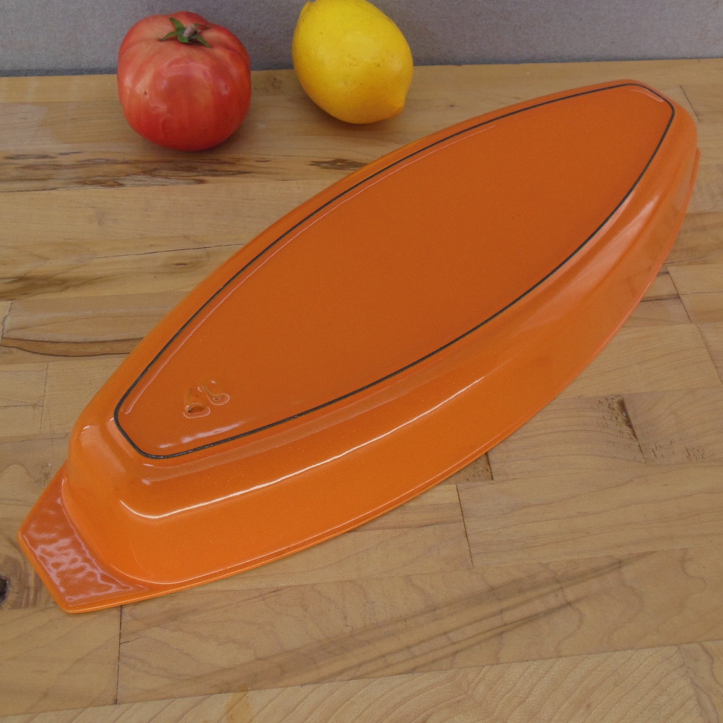 Le Creuset Raymond Loewy Flame Oblong Fish Casserole Pan #40 Vintage
