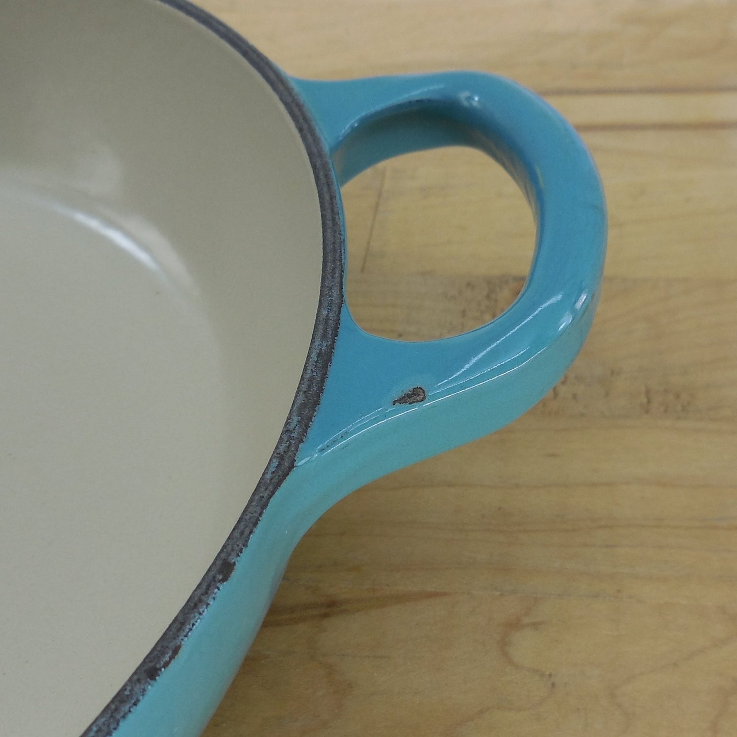 Le Creuset 2.25 Qt. Braiser Pan & Lid Turquoise Enamel Cast Iron 26cm Double Handle