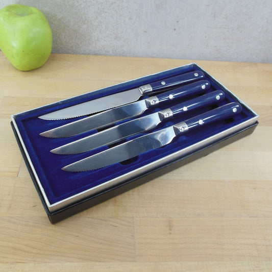 Lifetime Cutlery Paris Splendor Blue Steak Knives - Boxed 4 Set