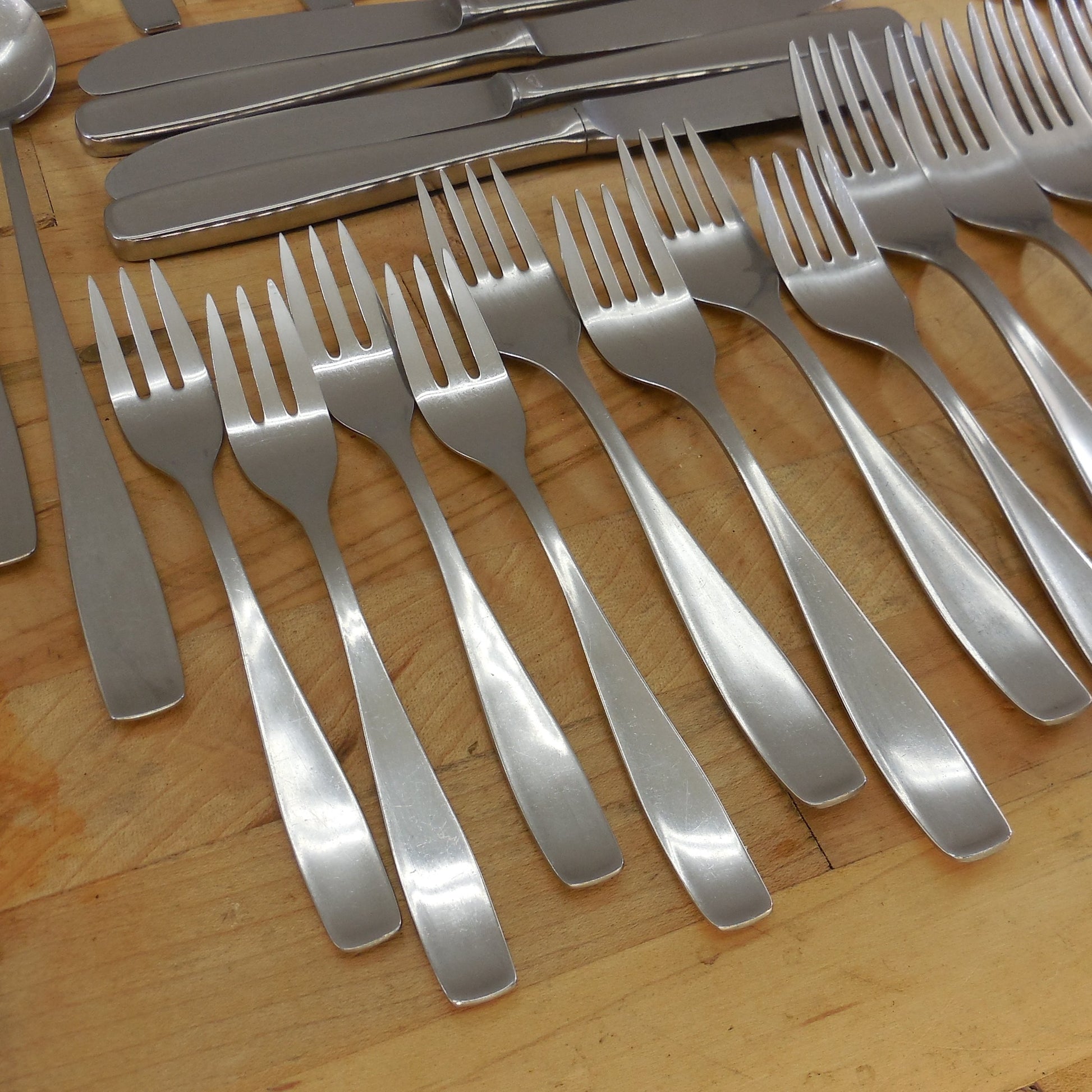 WMF Germany Older Line Cromargan Stainless Flatware 35 Pieces Service For 4 forks