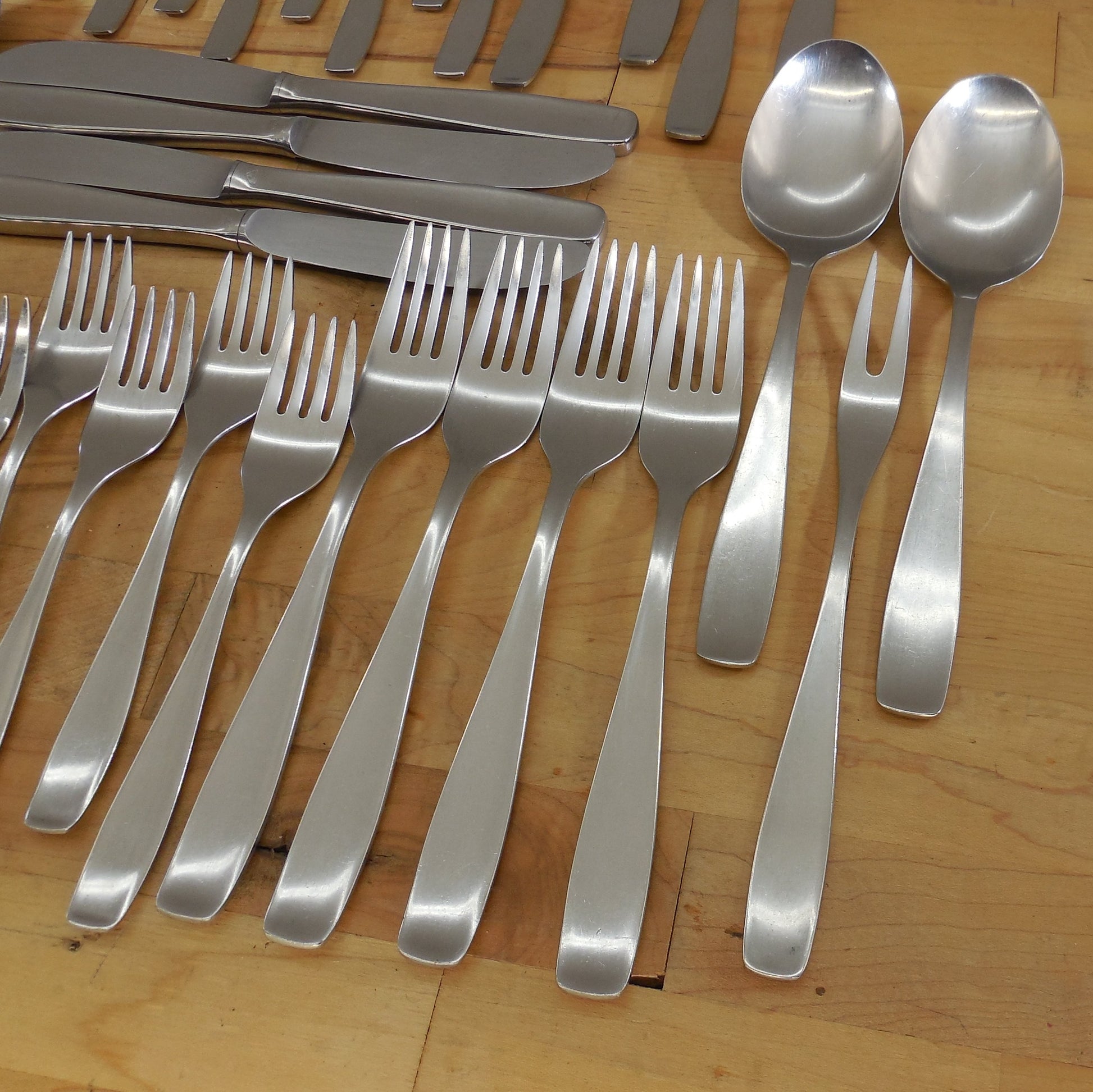 WMF Germany Older Line Cromargan Stainless Flatware 35 Pieces Service For 4 serving spoons
