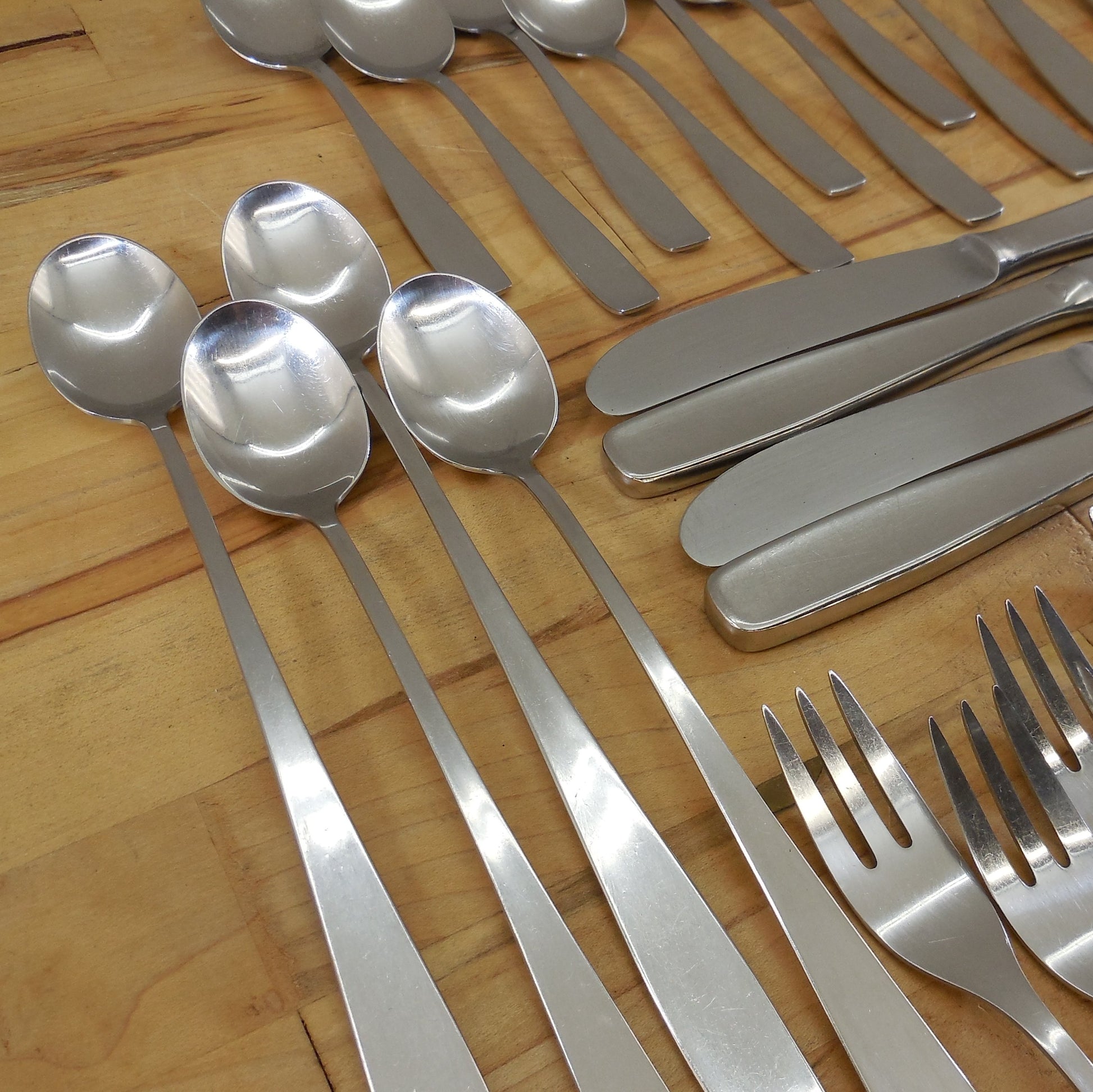 WMF Germany Older Line Cromargan Stainless Flatware 35 Pieces Service For 4 iced tea spoons