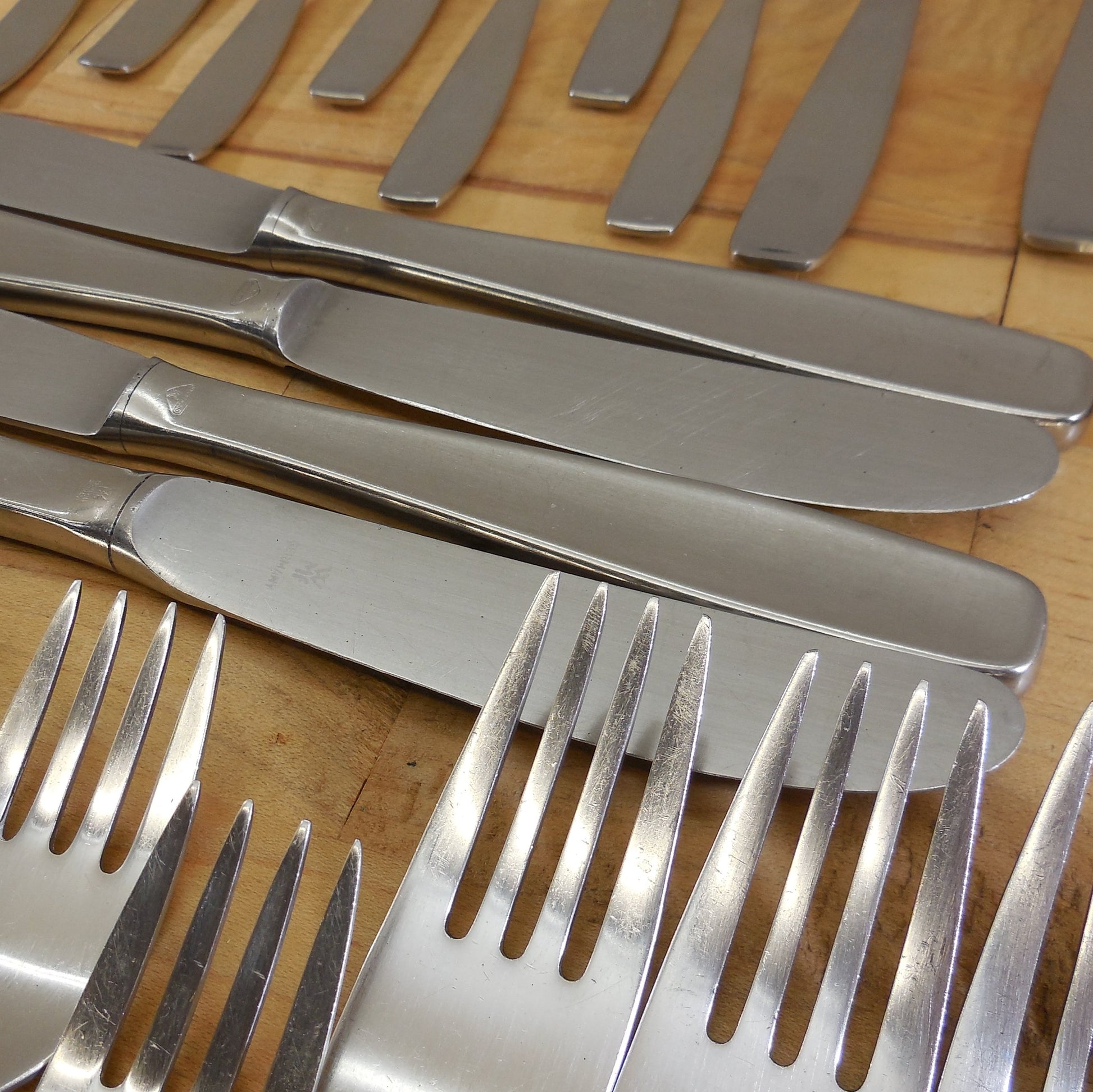 WMF Germany Older Line Cromargan Stainless Flatware 35 Pieces Service For 4 dinner knives