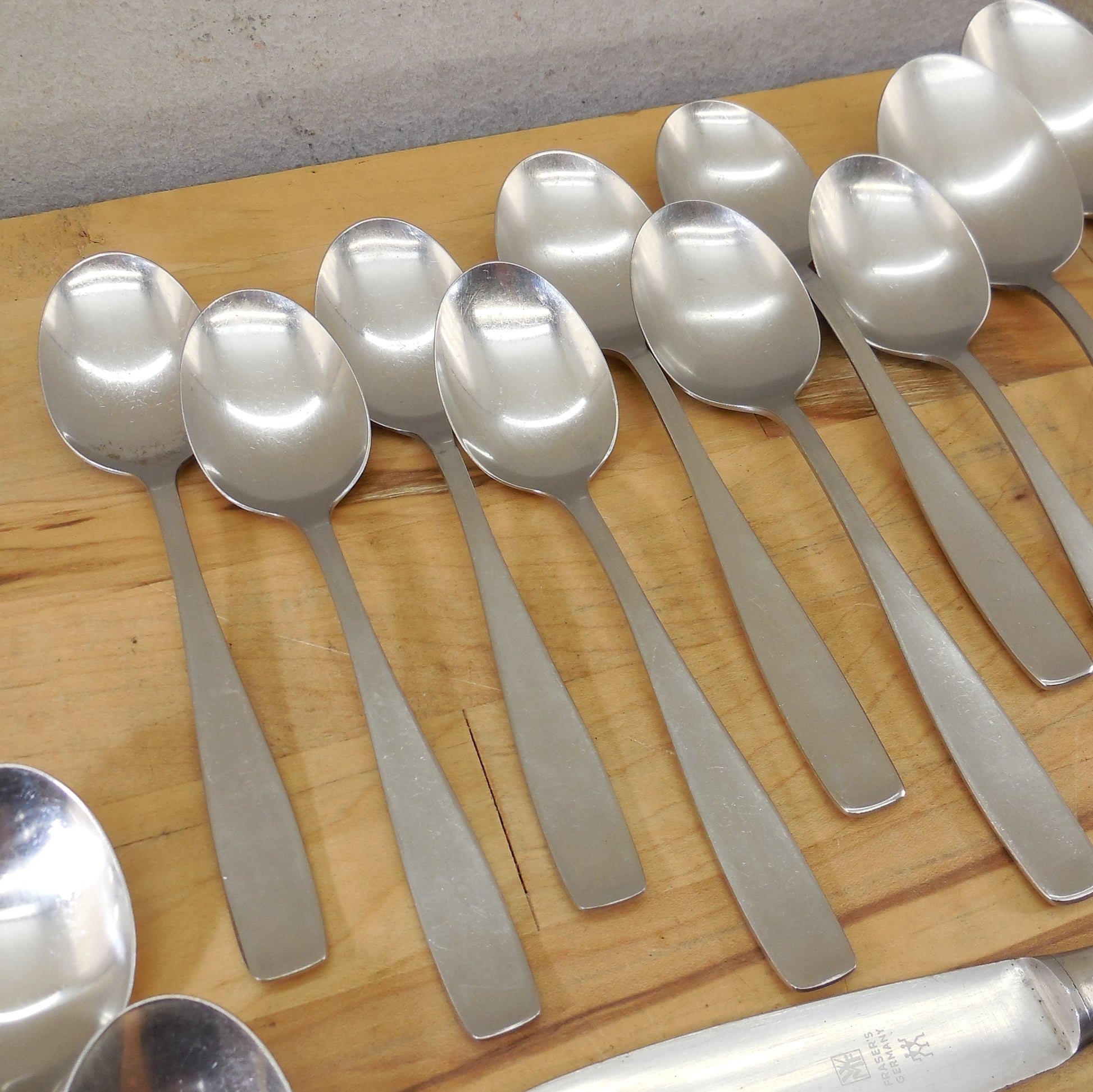 WMF Germany Older Line Cromargan Stainless Flatware 35 Pieces Service For 4 vintage