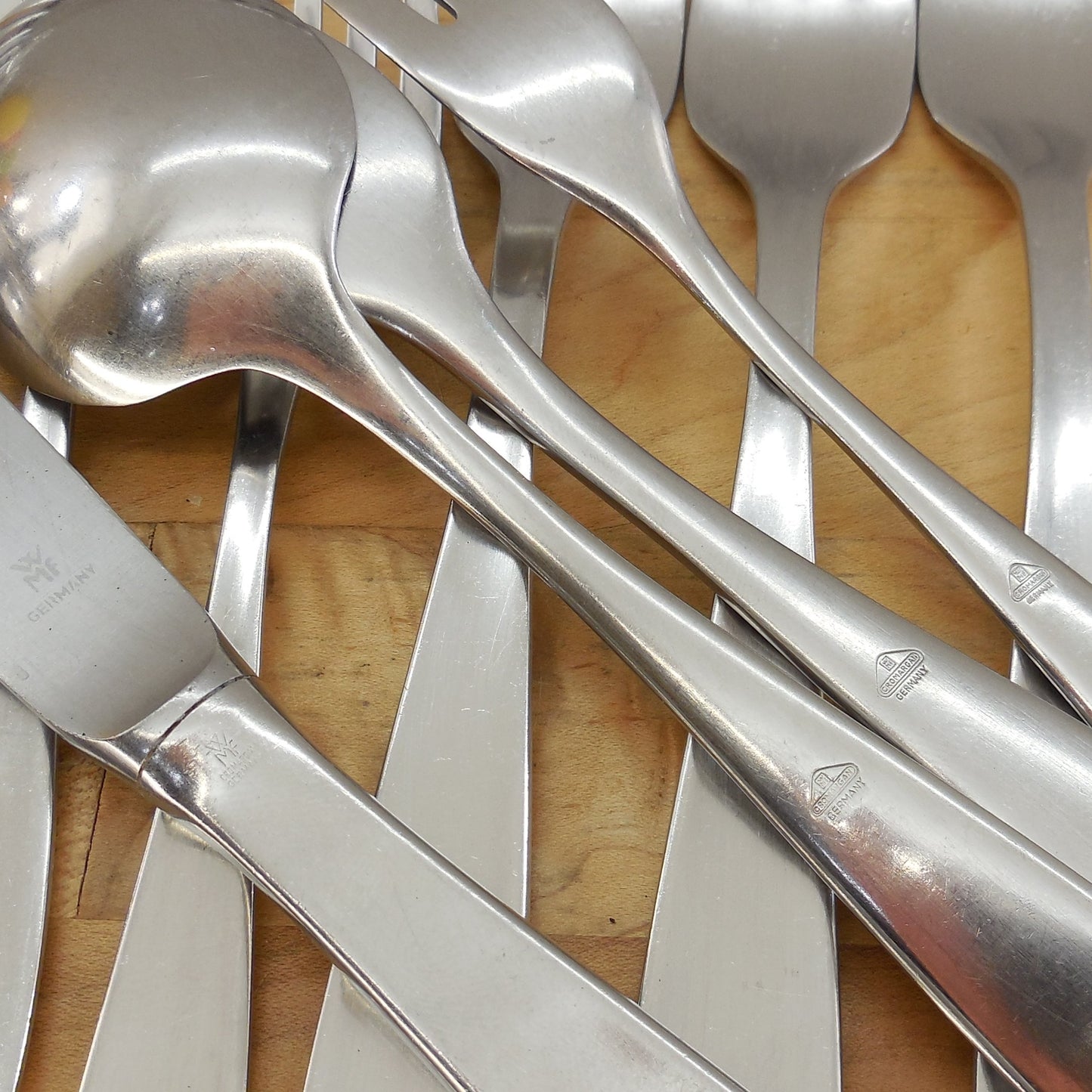 WMF Germany Older Line Cromargan Stainless Flatware 35 Pieces Service For 4  Older triangle mark