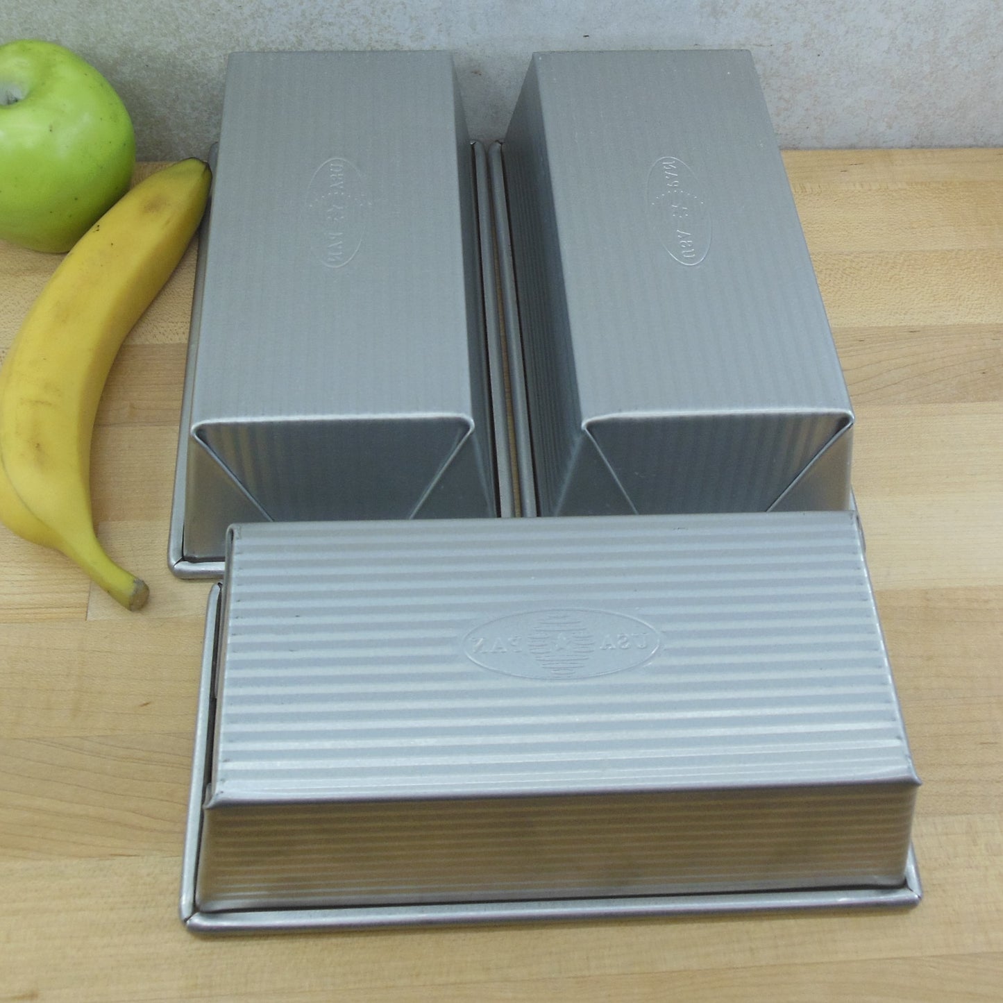 USA Pan Small Bread Loaf Baking Pan - 3 Set 5" x 9"