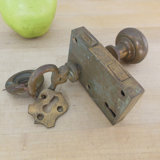 Antique Bronze/Brass Privacy Door Lockset Ring Latch Knob