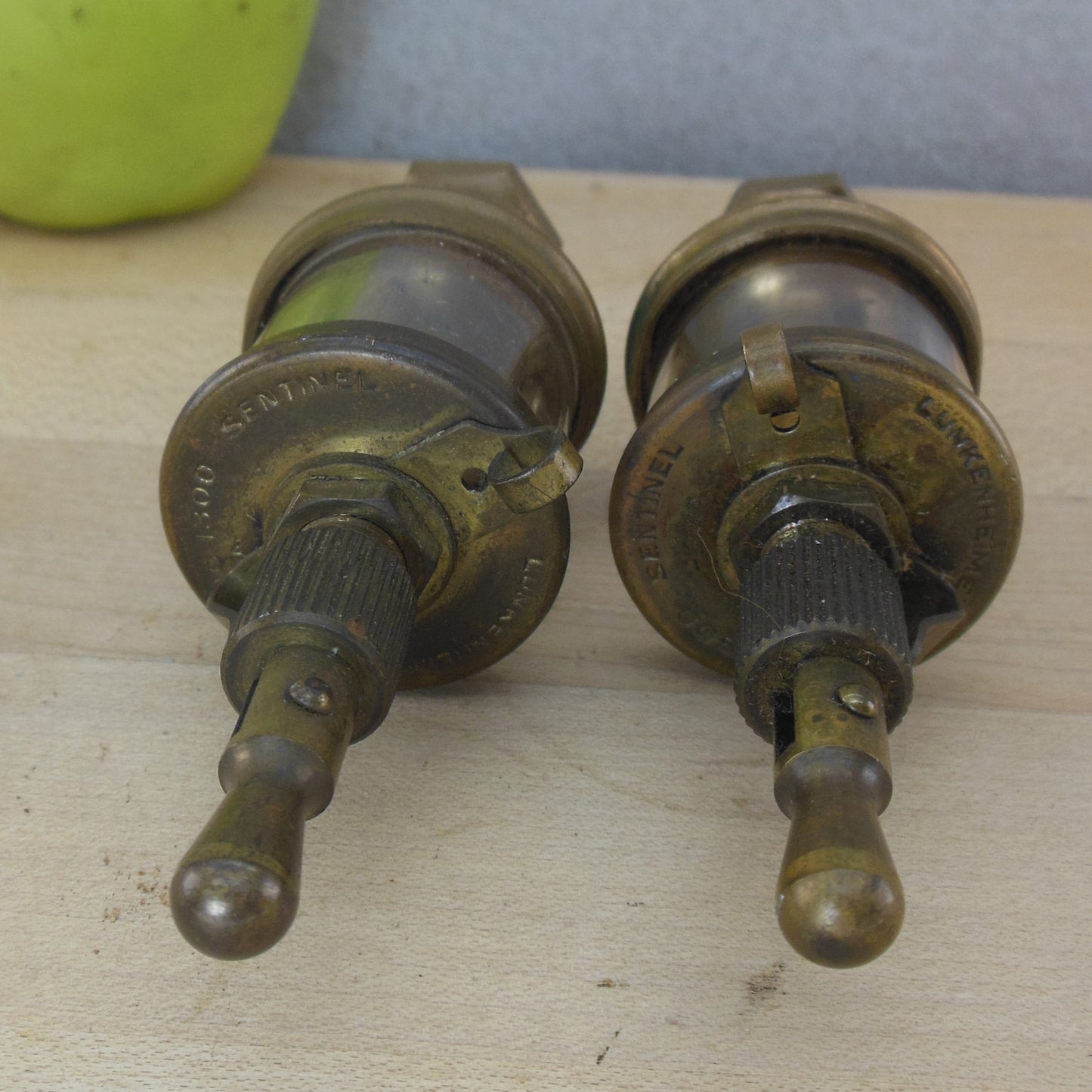 Lunkenheimer #0 Fig. 1300 Brass Oilers Hit Miss Engine Antique Pair Used