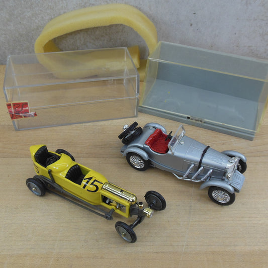 Pair 1/43 Diecast Cars - Brumm Bedelia #15 & Rio 1927 Mercedes Benz