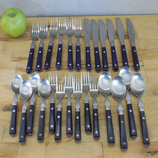 Washington Forge Mardi Gras Navy Blue Flatware Partial Set