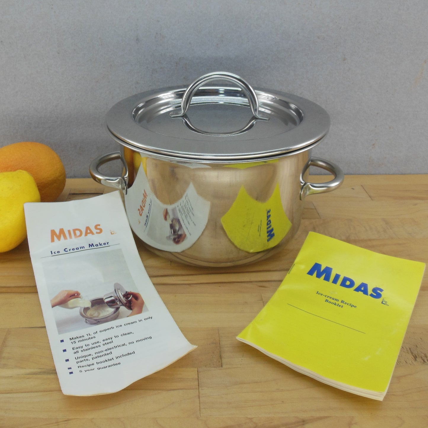 Midas Stainless Non-electric Freezer Ice Cream Maker