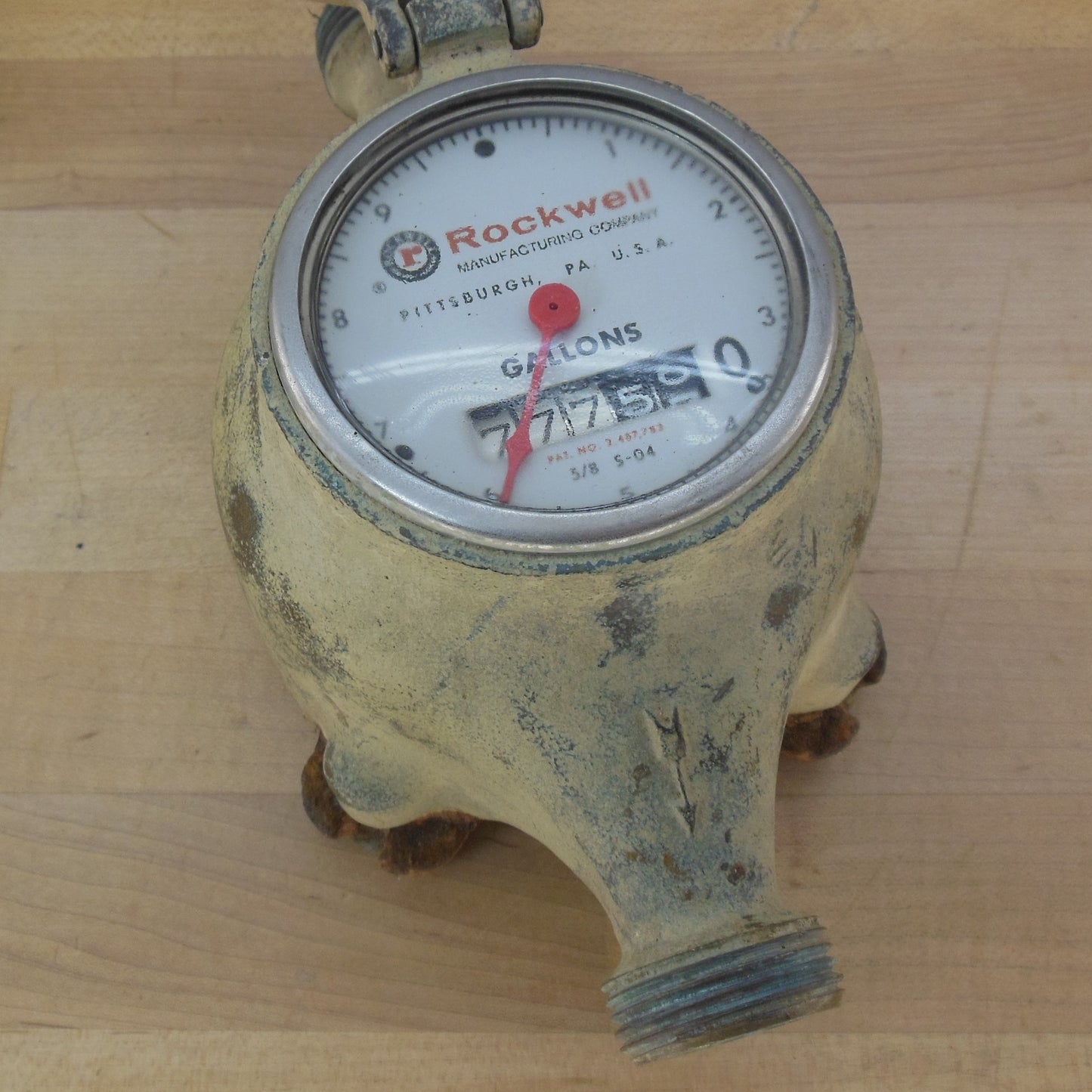 Rockwell Bronze Cubic Foot Water Meter 5/8 SR S-04 Repair Parts Used