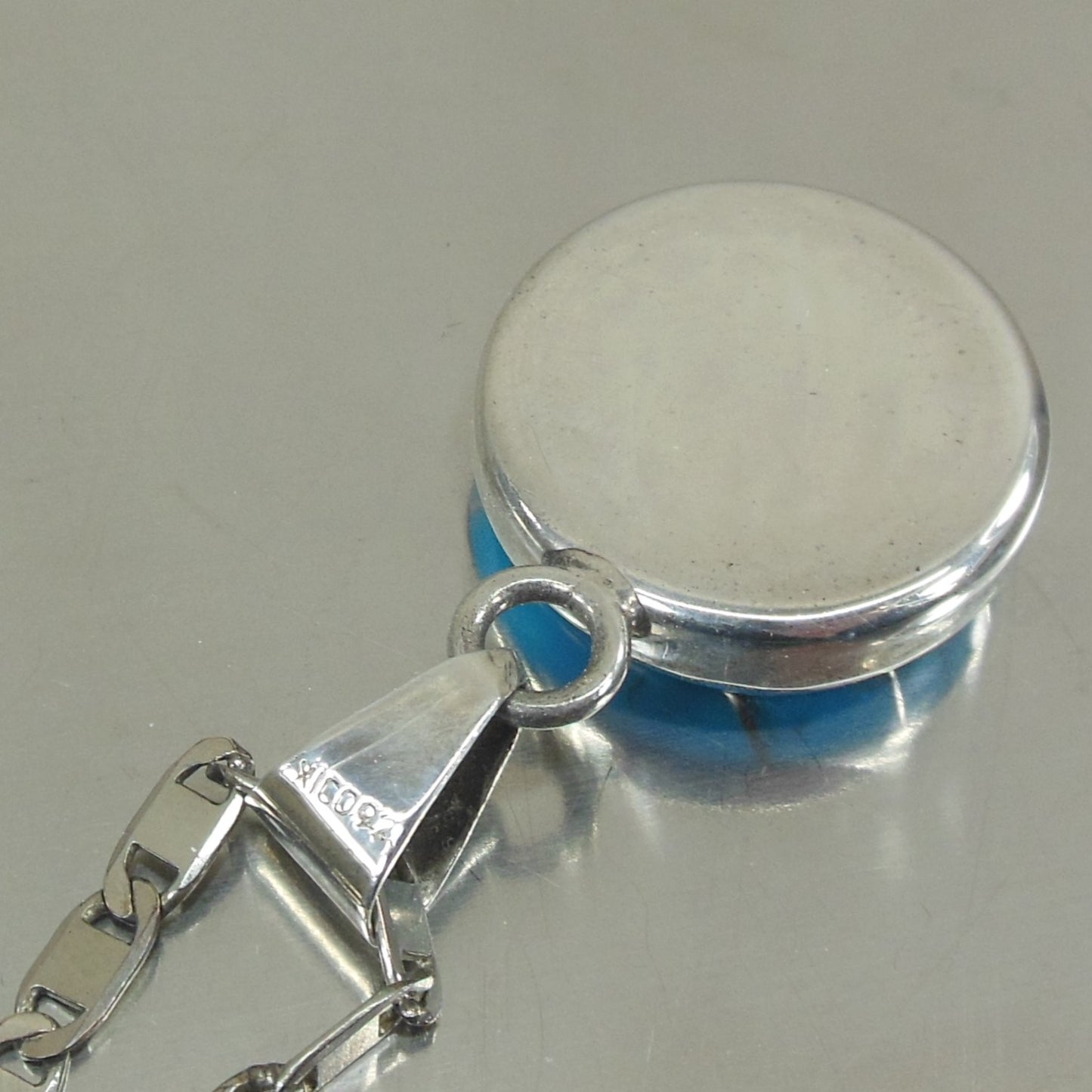 Unbranded Mexico 925 Sterling Silver Turquoise Pendant Necklace used