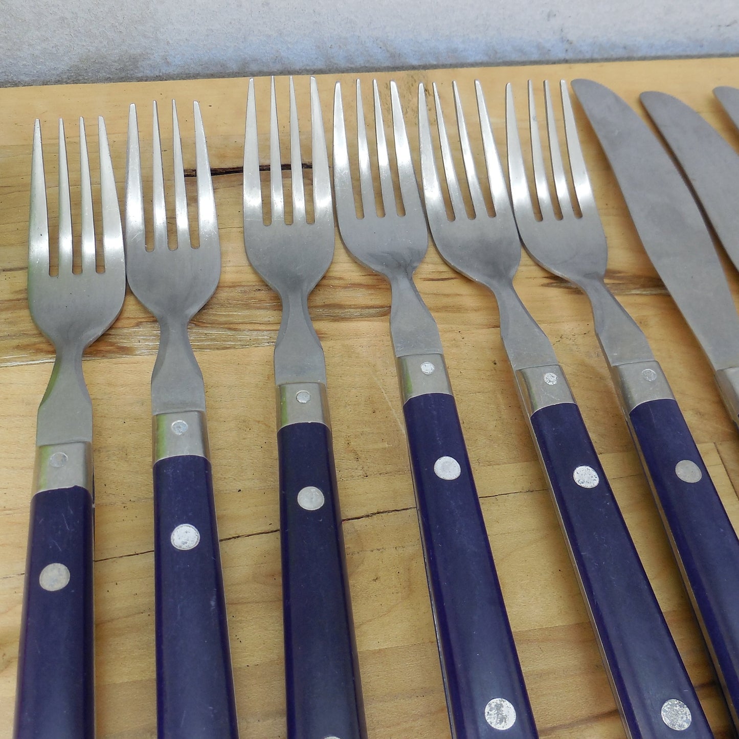 Washington Forge Mardi Gras Navy Blue Flatware Partial Set Dinner Fork