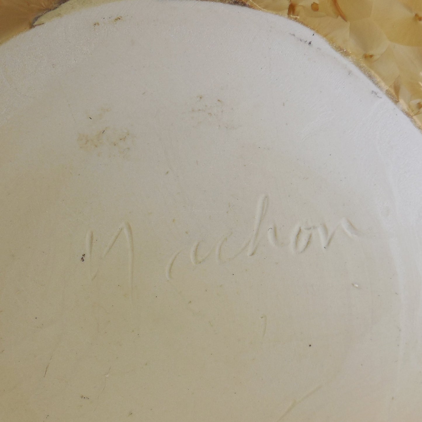 Machon Kennedy Signed Crystalline Pottery Lg. 13" Bowl Multi-color maker mark
