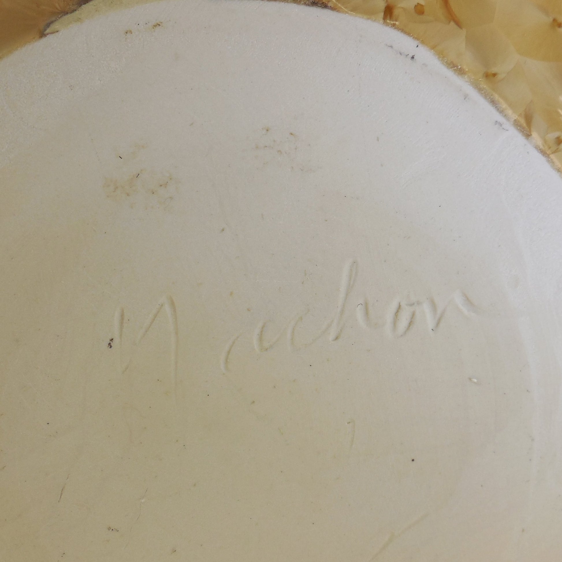 Machon Kennedy Signed Crystalline Pottery Lg. 13" Bowl Multi-color maker mark
