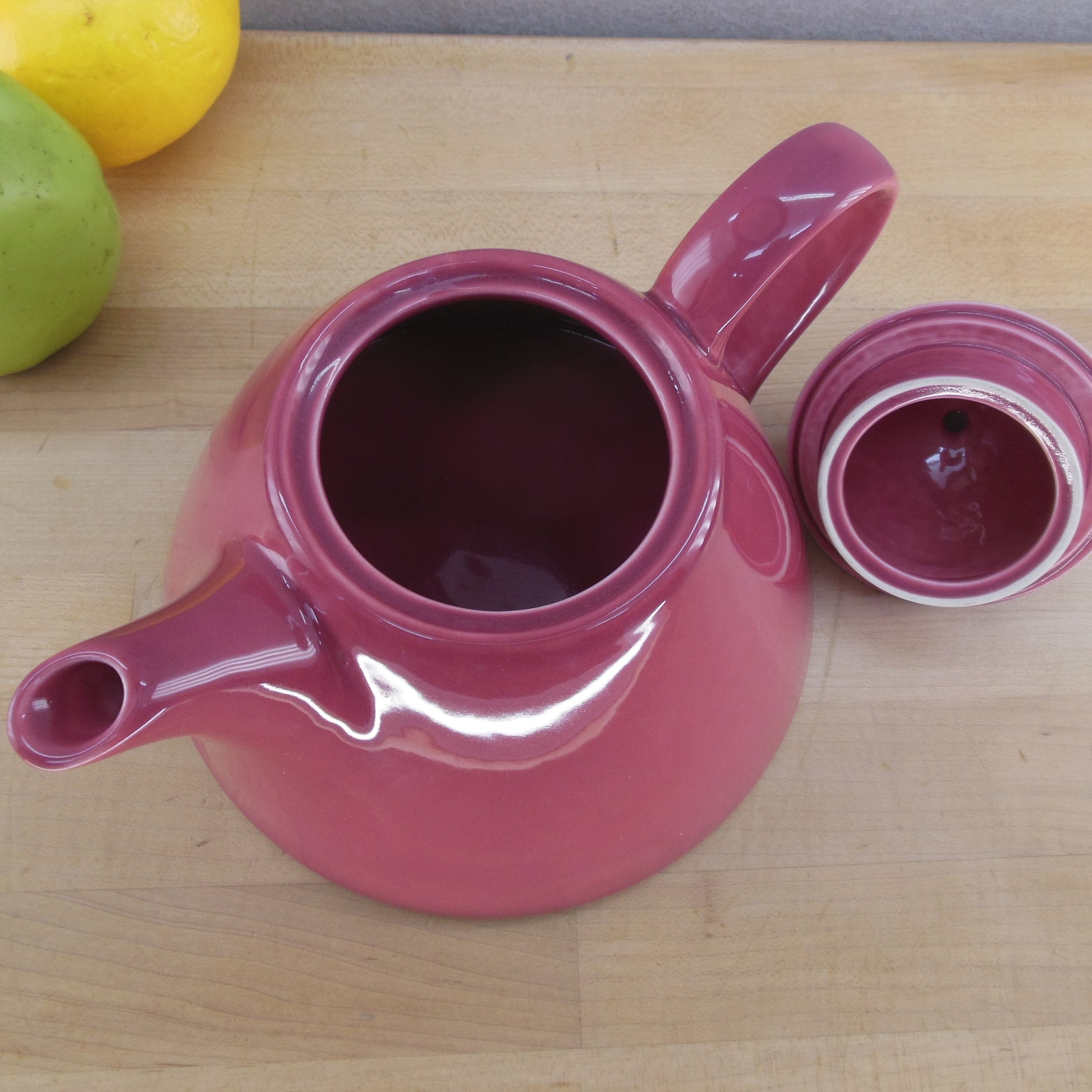 Lenox Italy Maroon Casual Colors Ceramic Teapot Unused