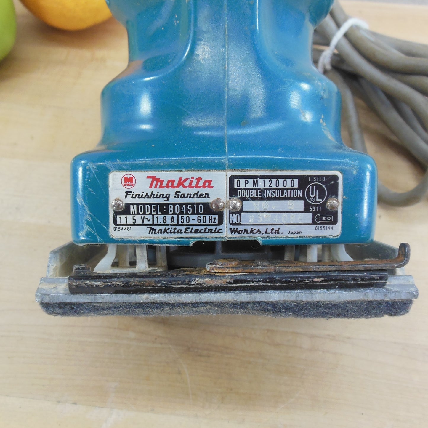 Makita Corded Electric B04510 Palm Finishing Sander Japan