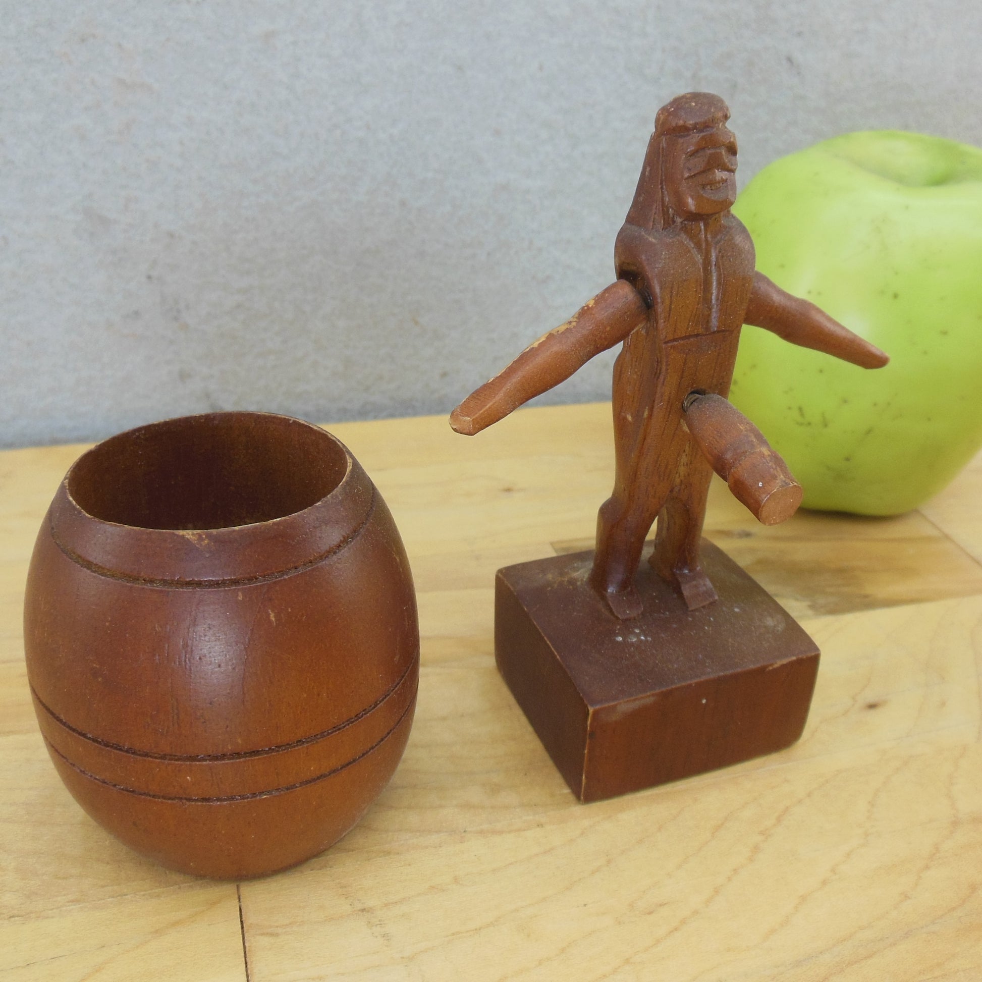 Risque Joke Wood Naughty Naked Man In A Barrel Gag Carved