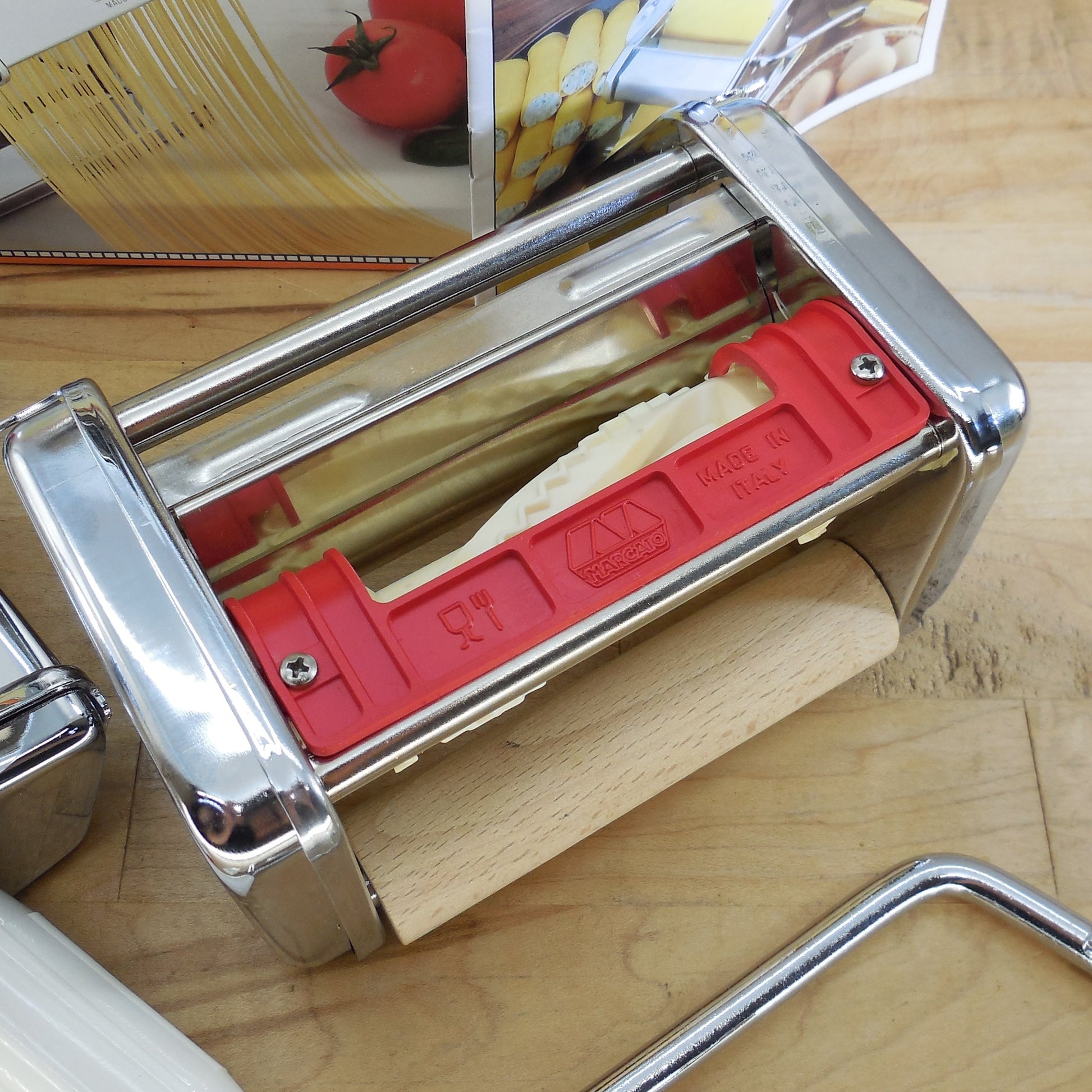 Marcato Italy Atlas 150 Deluxe Pasta Machine Maker NOB & Ravioloni 1996