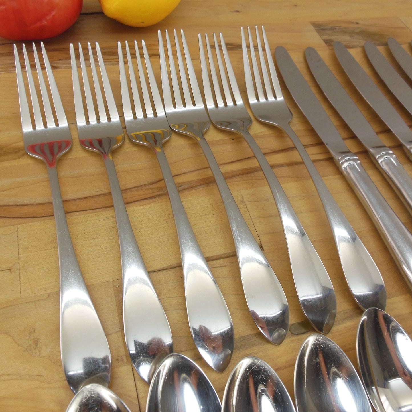 Gorham Meredith Stainless Flatware Partial Set 23 Pieces Dinner Fork