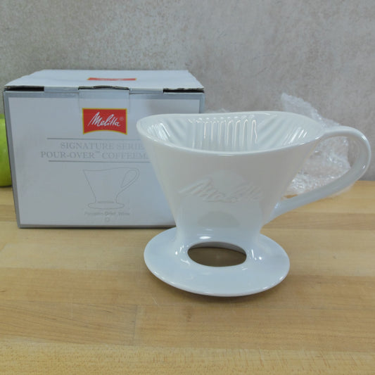 Melitta Signature Series Pour-over Coffee Maker White Porcelain 1 Cup #4 NIB