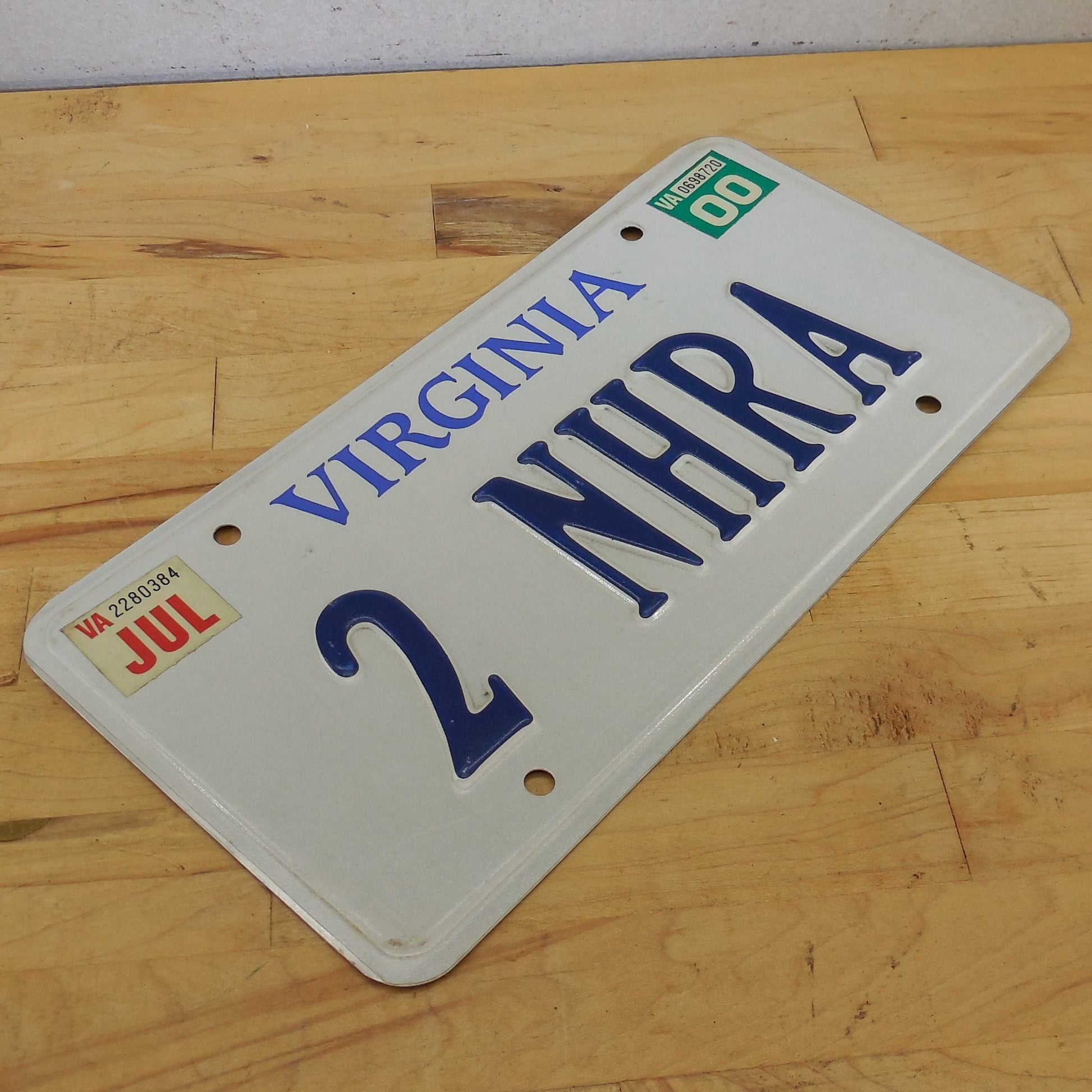 Viginia 2000 License Plate Tag Vanity 2 NHRA Hot Rod Drag Racing