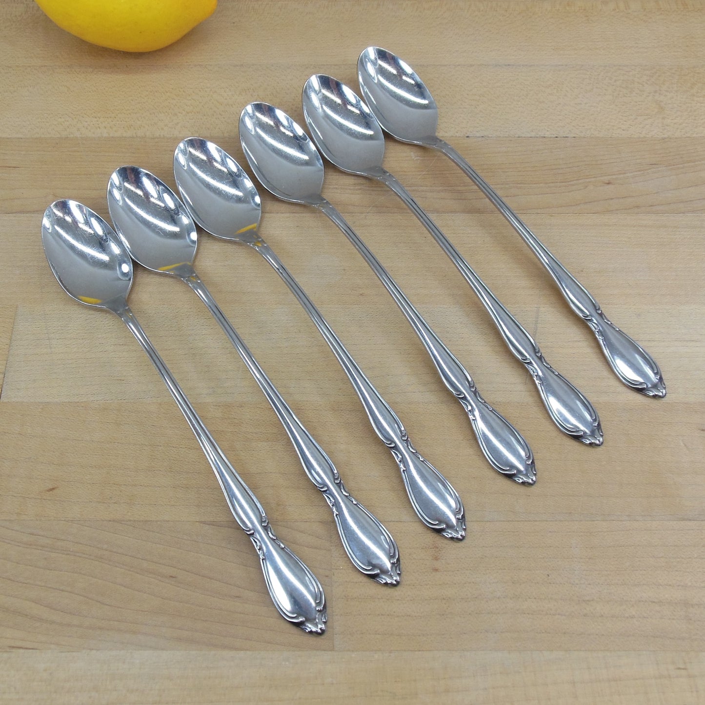 Oneida Ltd. Deluxe Heritage Strathmore Stainless Flatware - 6 Set Iced Tea Spoons