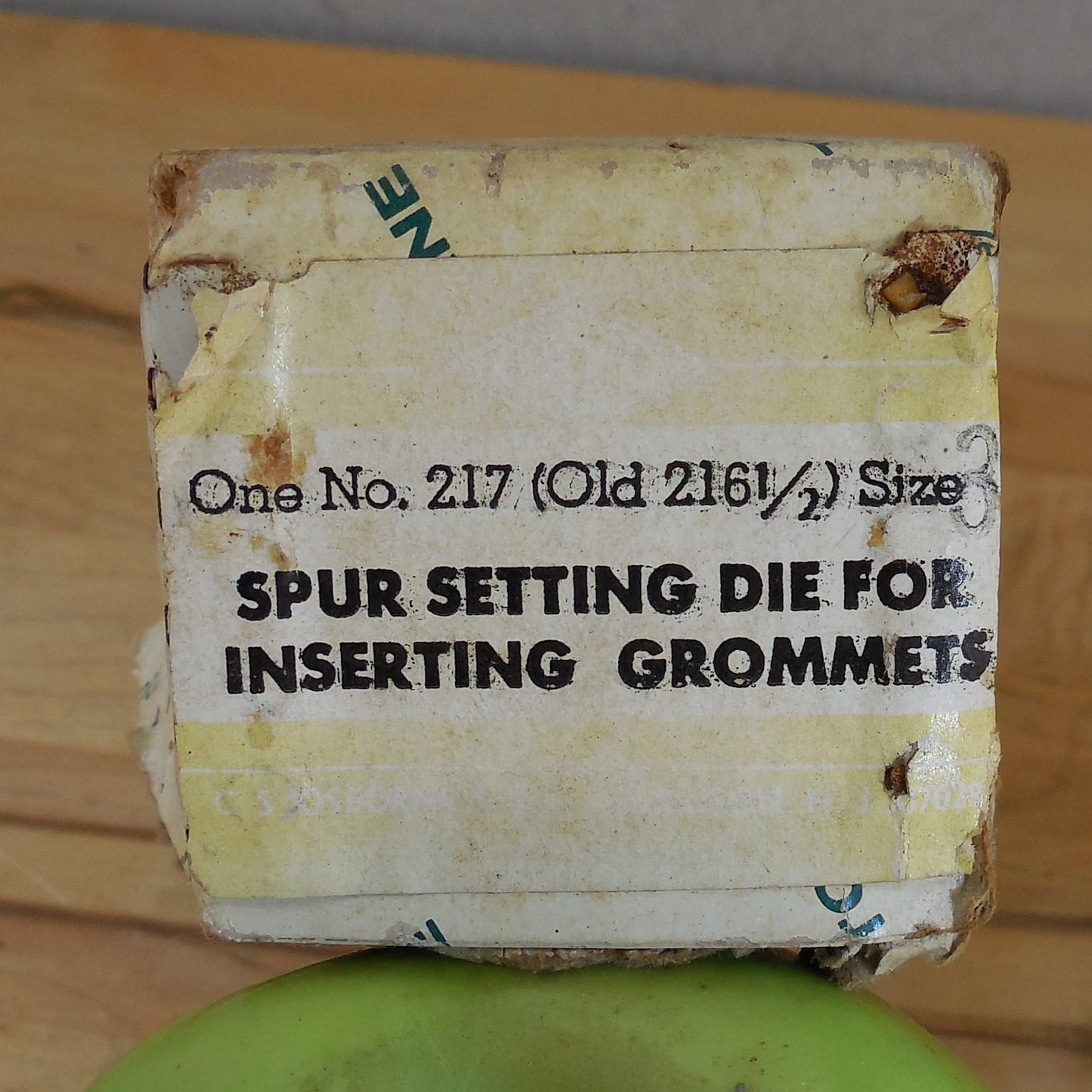 C.S. Osborne #217 216-1/2 #3 Grommet Setting Die & Central Tools USA 3/8" Lot Box