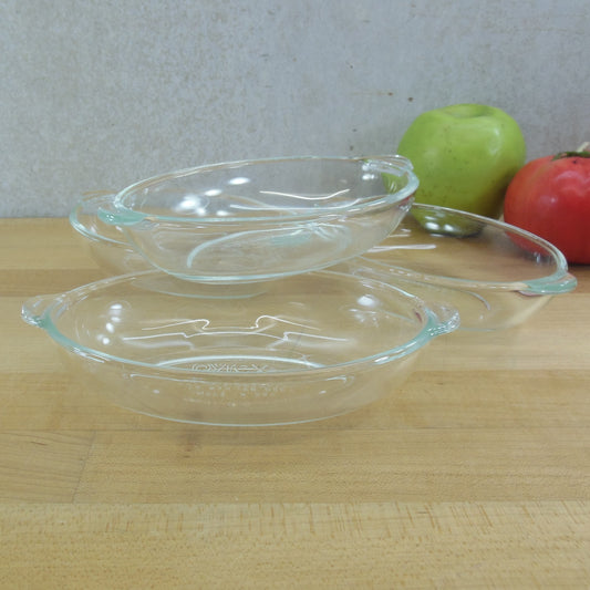 Pyrex Glass USA #328 Oval Individual Dished 1 Cup - 4 Set