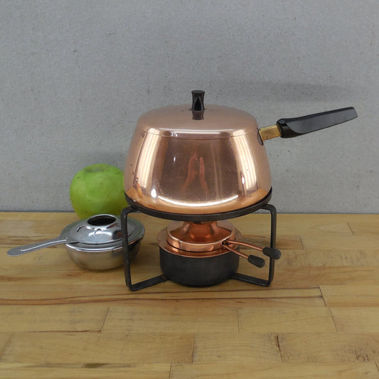 Perk Swiss Made Copper Stainless Fondue Pot Set