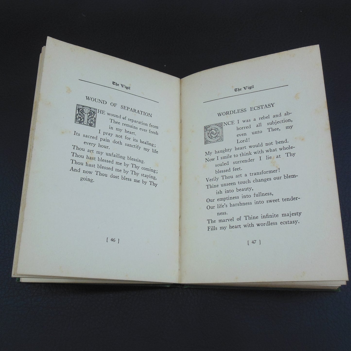 Swami Paramananda Book Publisher Signed - The Vigil 1923 Poems interior