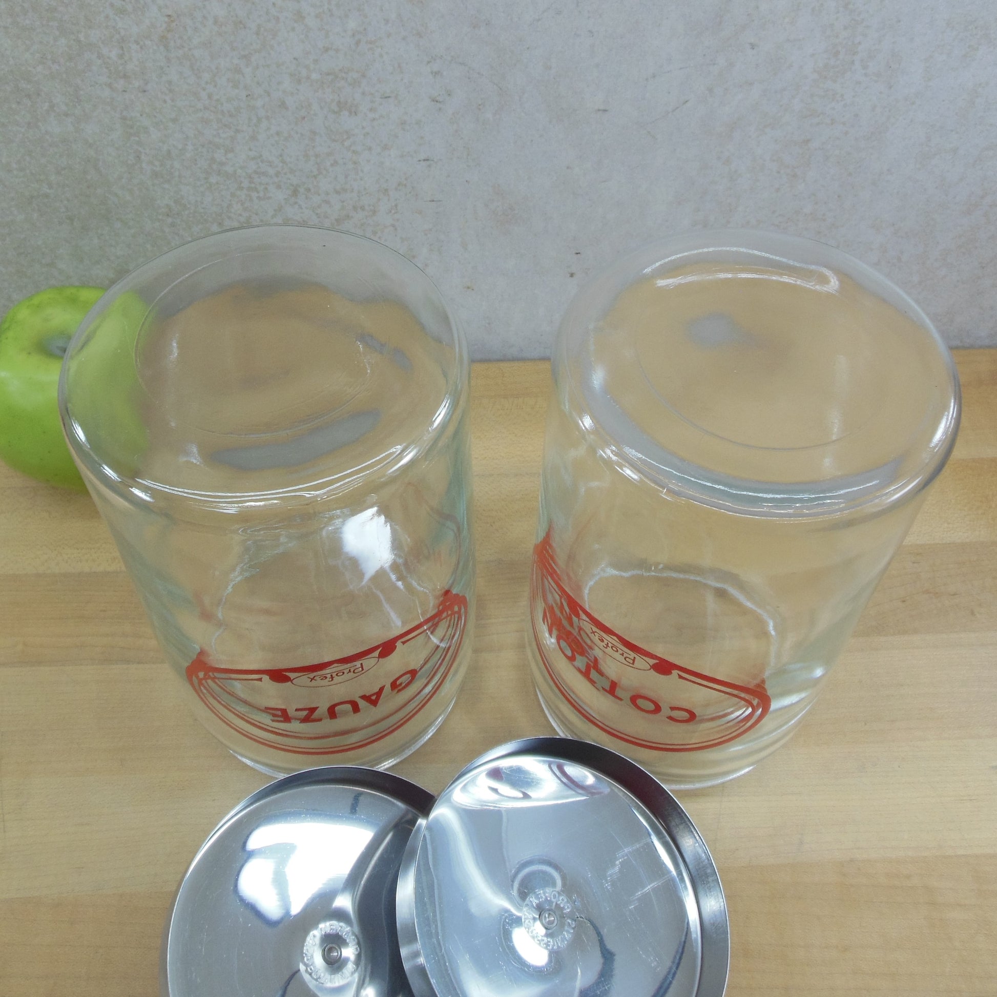 Profex Gauze Cotton Red Label Medical Glass Jars Containers used