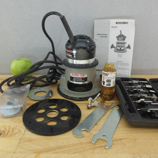 Porter Cable USA 100 1002 1001 Router Manual Parts Bits Lot
