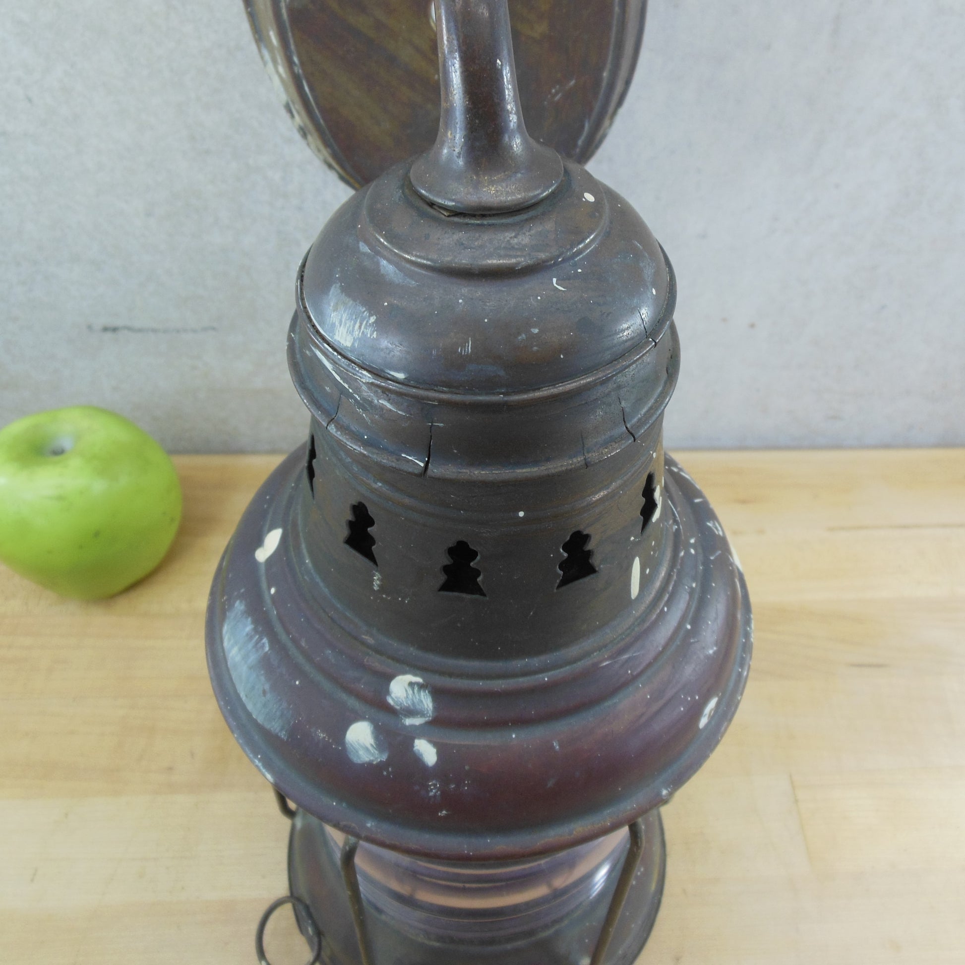 Antique Perko Lamp & Hardware Corp Brass Ship Boat Light Wall Lantern Used