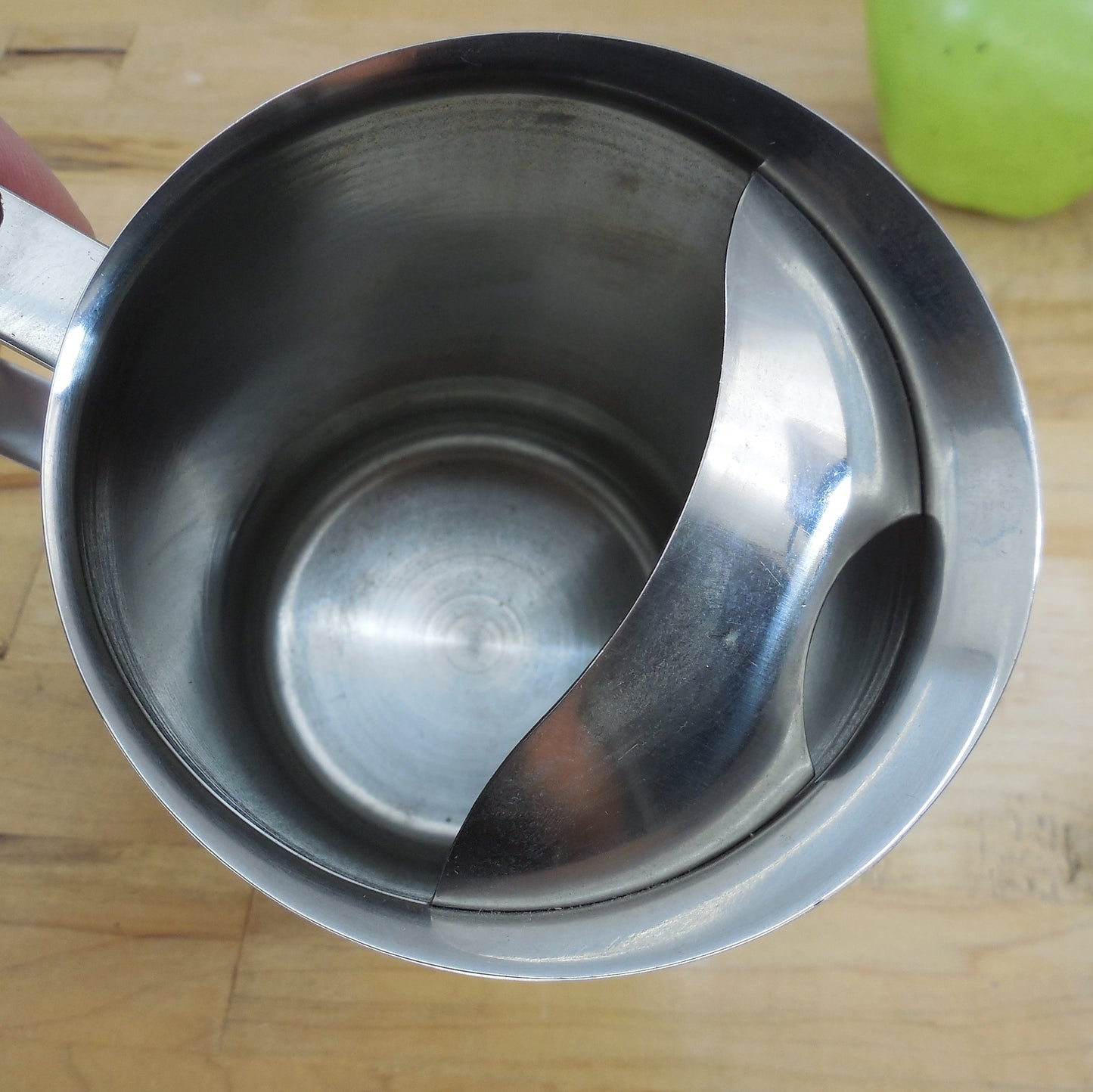 MCH Denmark Stainless Steel Teak Handle Serving Pitcher Ice Lip