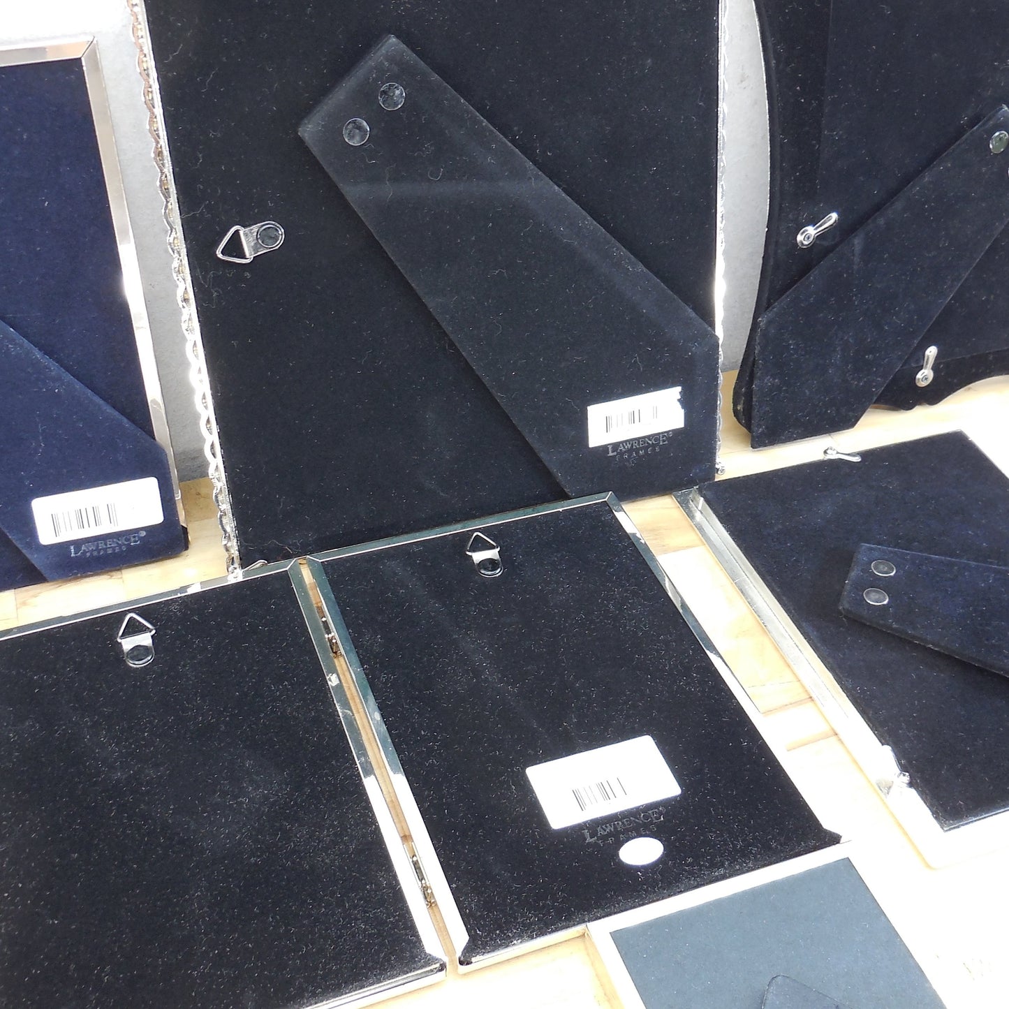 Estate Lot 7 Picture Photo Frames Tabletop Gold Silver Tone Lawrence 5x7 8x10