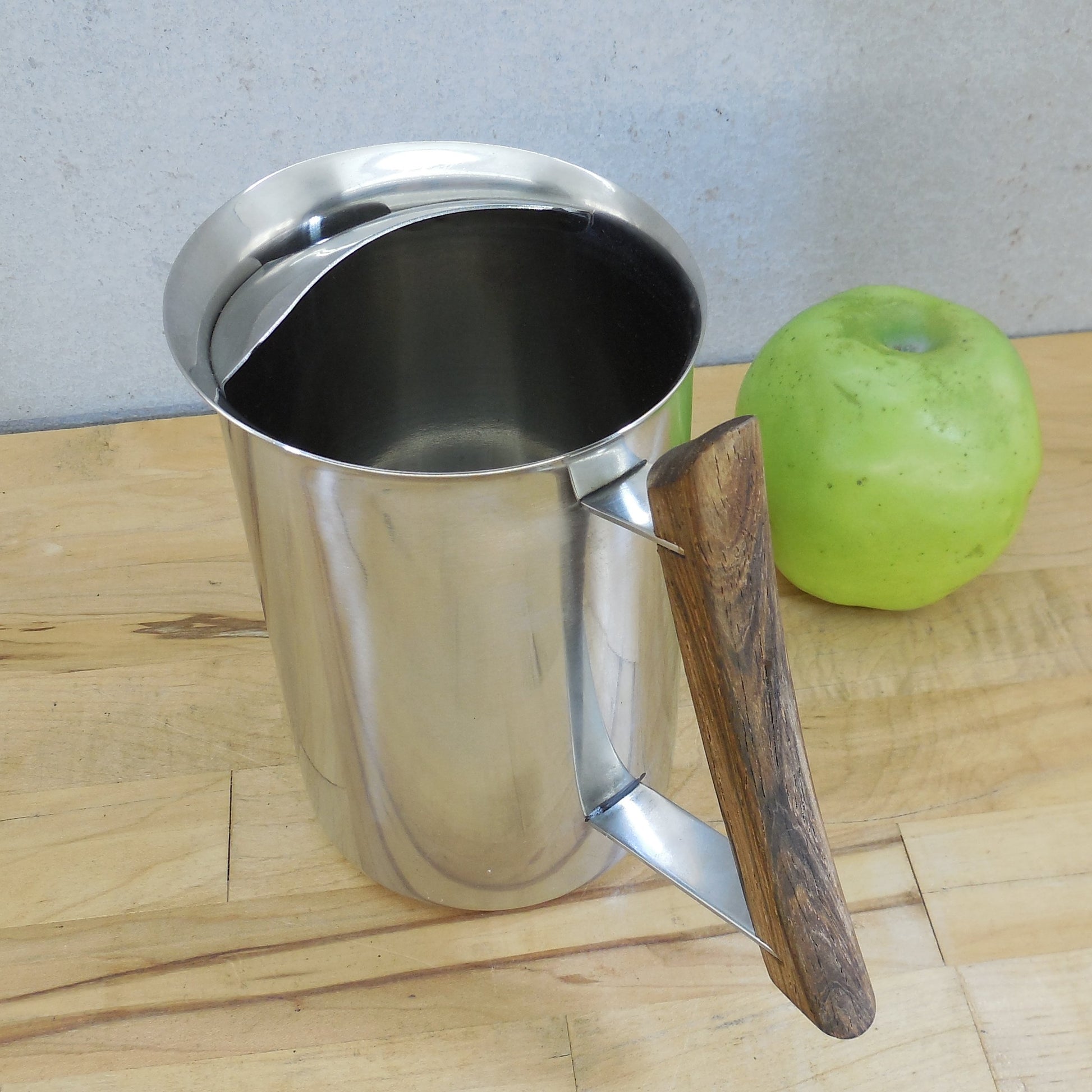MCH Denmark Stainless Steel Teak Handle Serving Pitcher vintage
