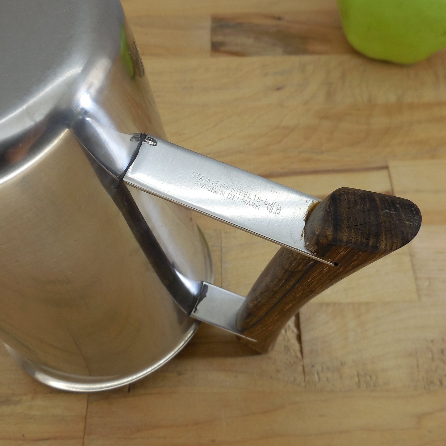 MCH Denmark Stainless Steel Teak Handle Serving Pitcher Used