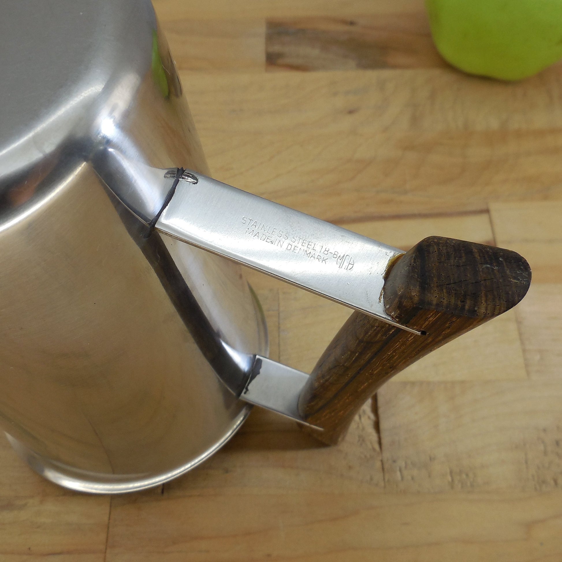 MCH Denmark Stainless Steel Teak Handle Serving Pitcher Used