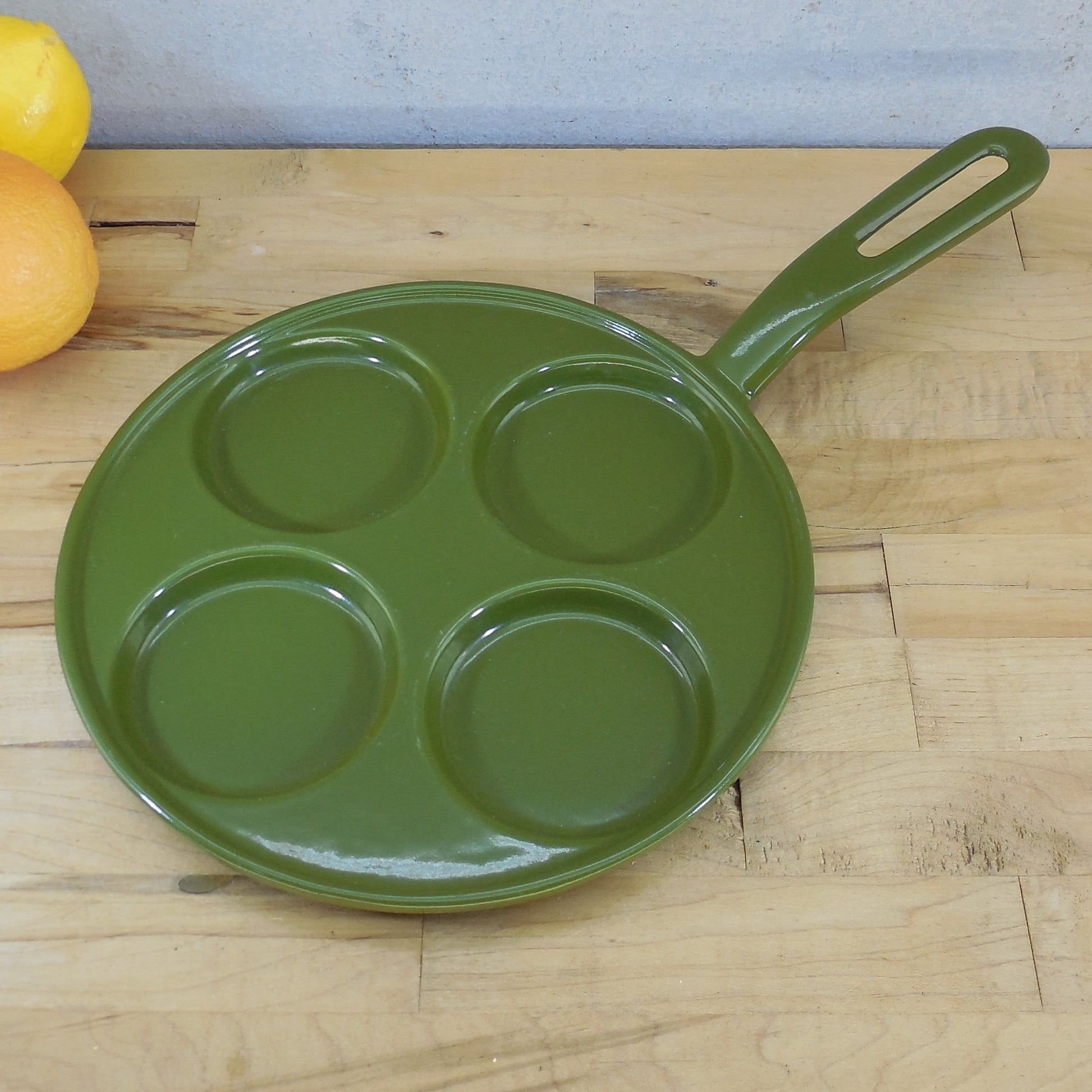 Copco Denmark Lax Avocado Green Plett Pancake Pan Griddle 4 Hole