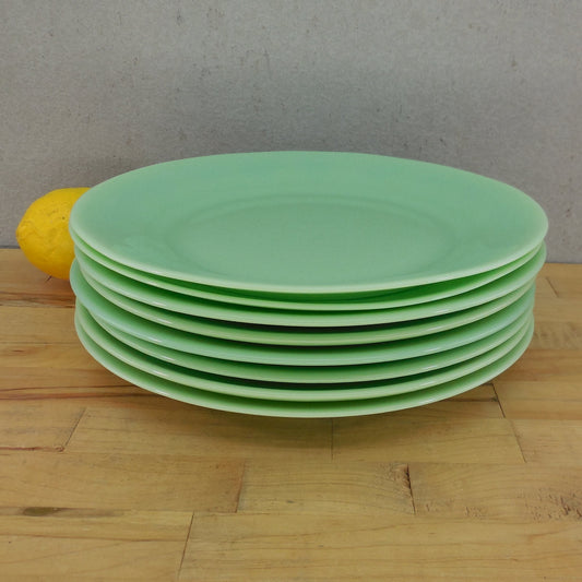 At Home International Green Jadeite Glass 10" Dinner Plates - 8 Set