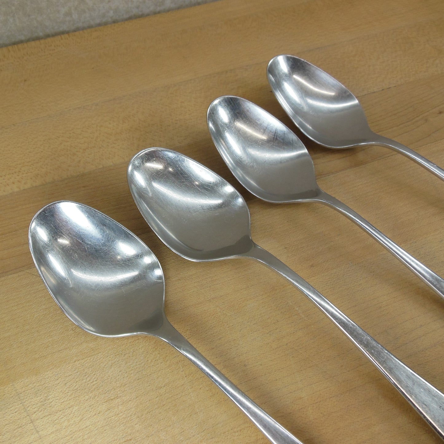 WMF Germany Cromargan Stainless Finesse Flatware - 4 Set Place Spoons Vintage