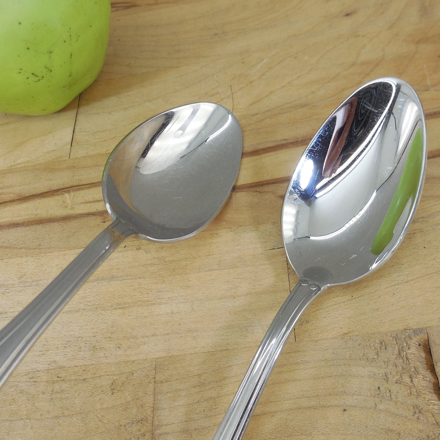 Guy DeGrenne France Renoir Stainless Glossy Flatware - 2 Place Soup Spoons used