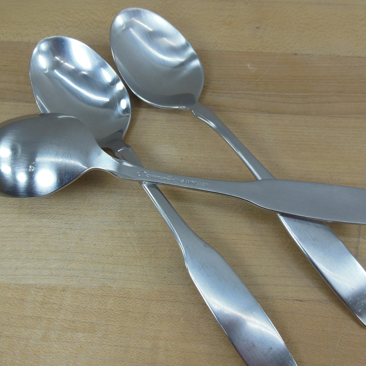 Oneida Community Paul Revere Stainless Flatware 3 Set Place Spoons