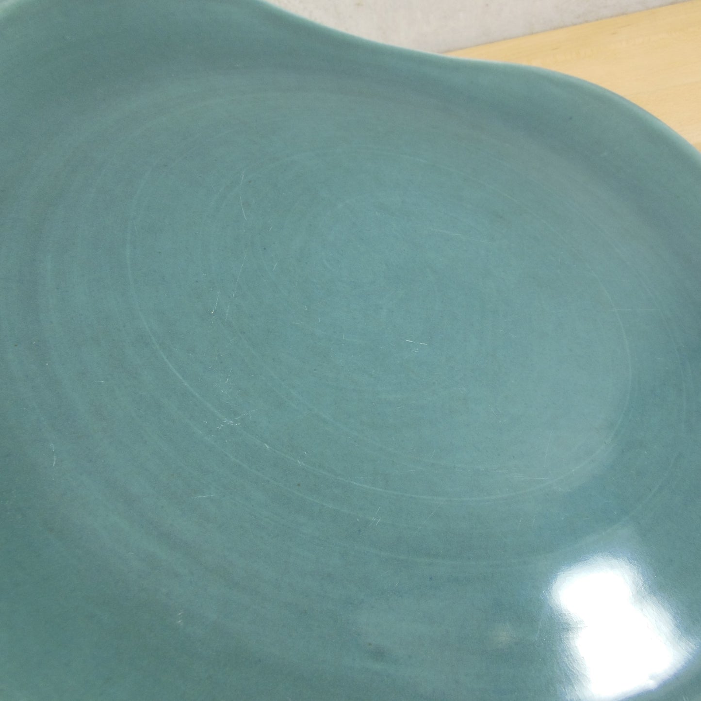 Russel Wright Steubenville - Seafoam Green Chop Plate Serving Platter Tray 13" used