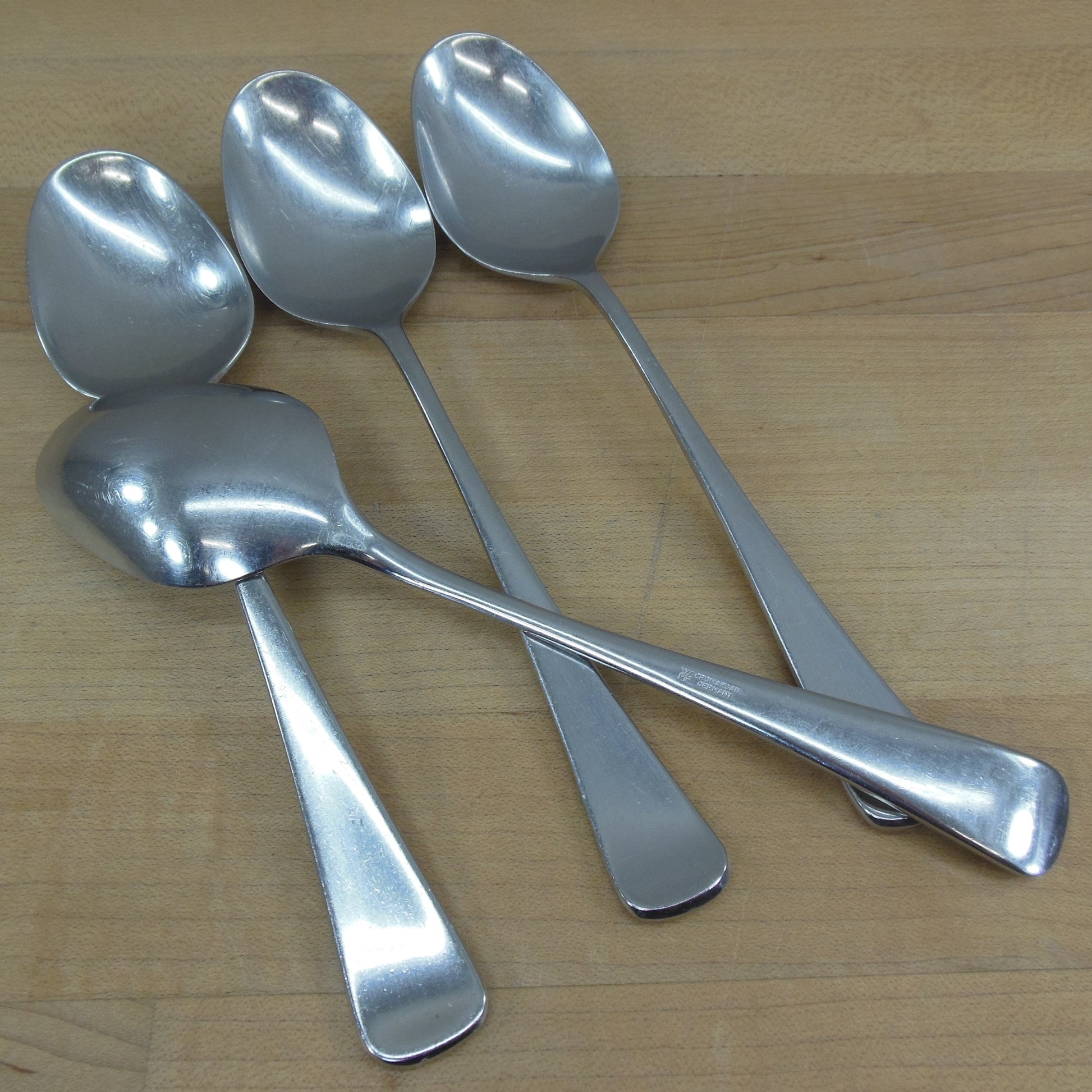 WMF Germany Cromargan Stainless Finesse Flatware - 4 Set Place Spoons used